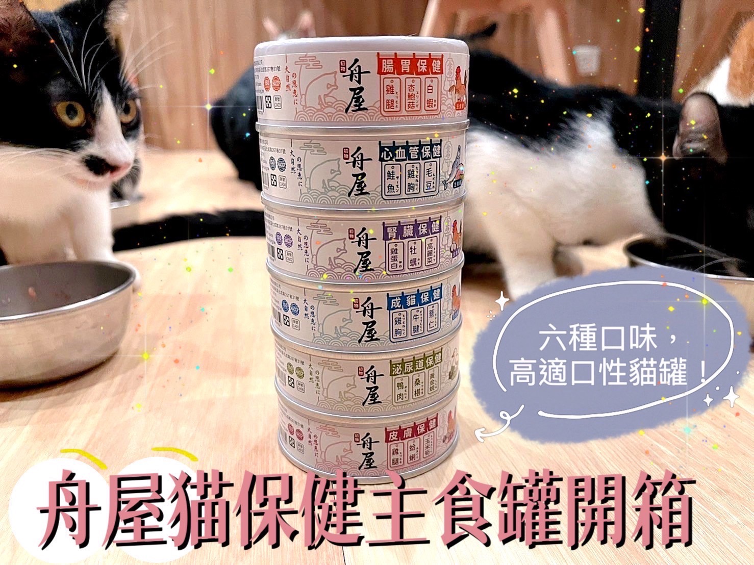 舟屋貓咪保健主食罐開箱，機能型貓罐推薦！六種口味搭配餵食，營養更均衡！